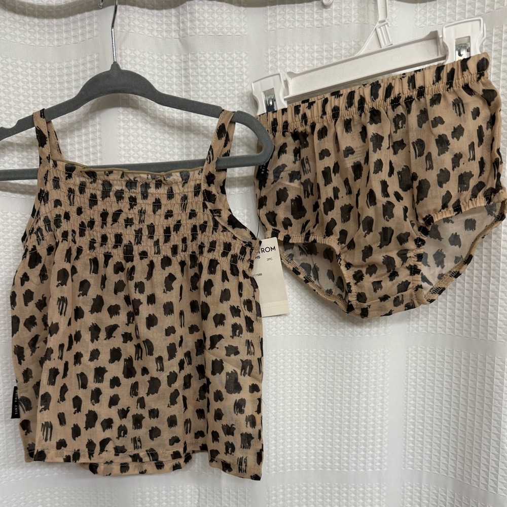 Tiny Tribe Leopard Print Tank Top and Shorts Set